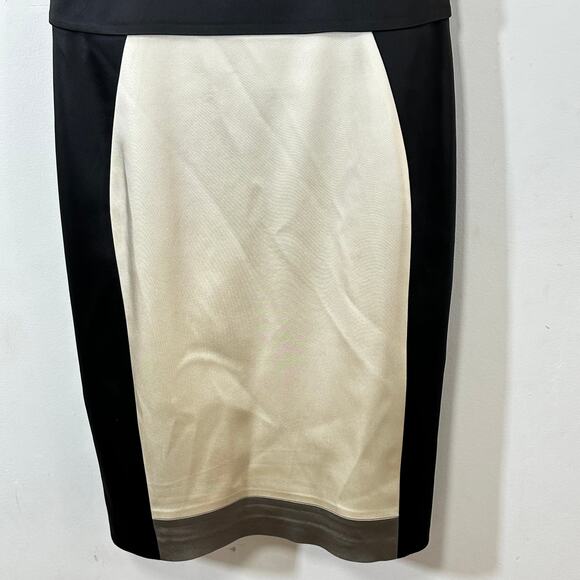 JAX colorblock pencil sheath dress womans 6 career work office chic‎ - Picture 3 of 9